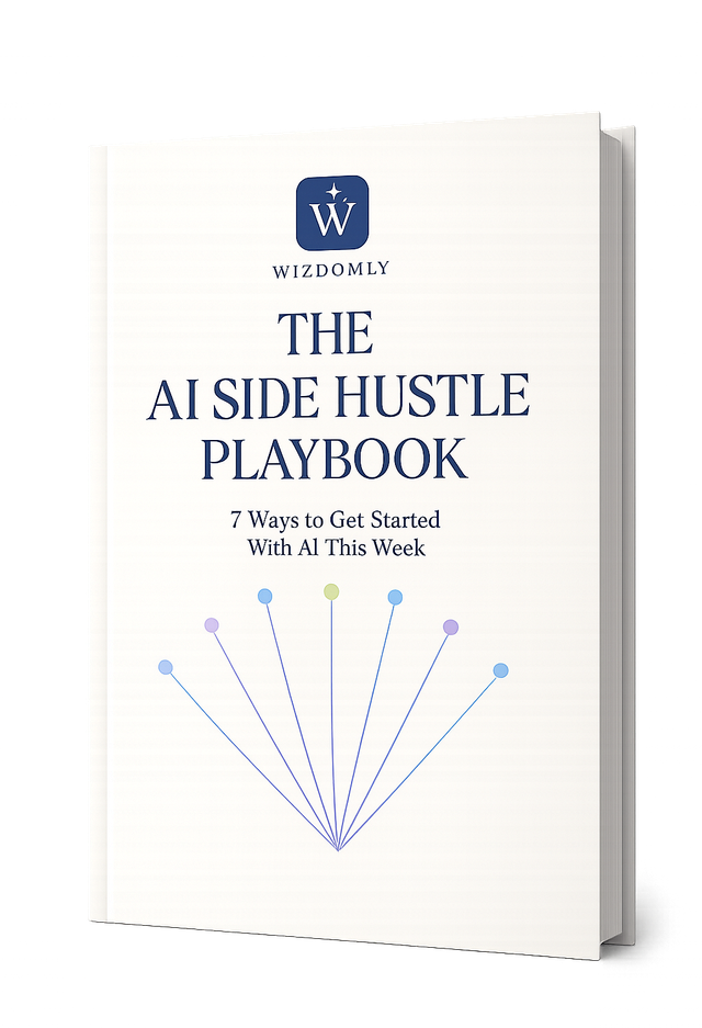 The AI Side Hustle Playbook, 7 Ways to Get Started With AI This Week, book cover